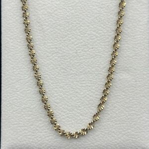 Gold tone sterling silver torsade chain 925